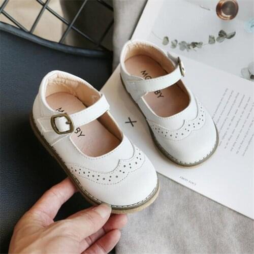 Fashion Girls' leather shoes 2020 new girl princess shoes sandals spring autumn flats childrens sneakers Soft sole dance shoe