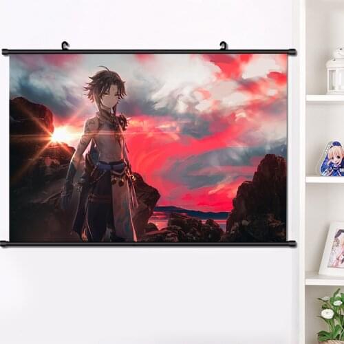 NEW Game Genshin Impact Xiao Wall Scroll Painting Poster HD Print Home Decor Collection 40x60cm