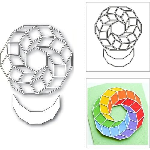 New Swirl Circle Ring Shape 2020 Metal Cutting Dies for DIY Scrapbooking and Card Making Decorative Embossing Craft No Stamps