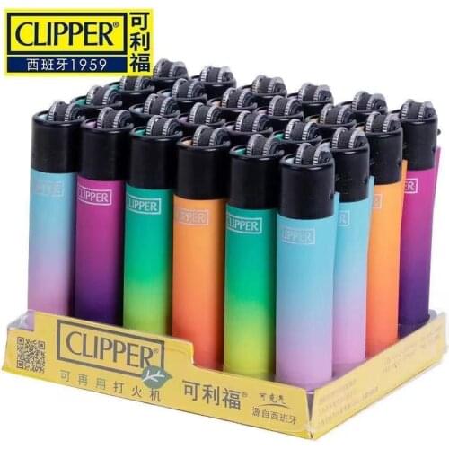 CLIPPER Grinding Wheel Original Butane Lighter Interesting Personality Pattern Refillable Gas Lighter Use Collection Gift (1 box