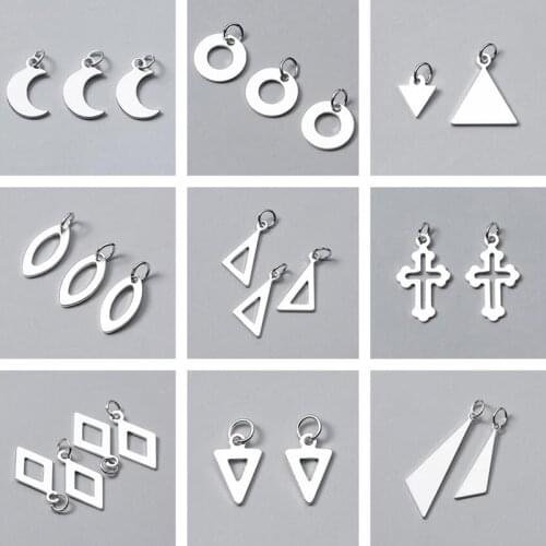 MEETSOFT Romantic 925 Sterling Silver 2pcs/lot Animals Geometry cross Charms of DIY Handmade Making Finding Jewelry Accessory