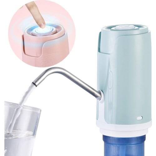 Portable Touch-tone Wireless Rechargeable Electric Dispenser Water Pump with USB Cable and for 4.5L - 18.9L Barrelled Water