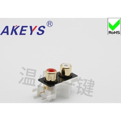 10 pcs Processing customized AVl two-hole and one-core socket series AV2-8.4-9 gold-plated environmental protection