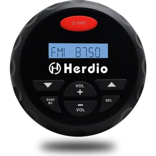 45''Waterproof Bluetooth Marine Gauge Radio FM/AM MP3 Stereo AUX BOAT ATV SPA Room Indoor/Outdoor