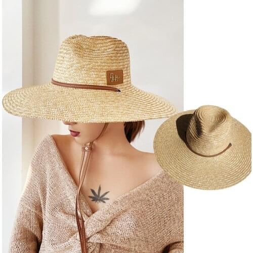 Womens Summer Hat Big Brim Straw Hat Elegant Caps Women Sunscreen Retro Beach Vacation Sun Hat Fisherman Hat Bucket Hat