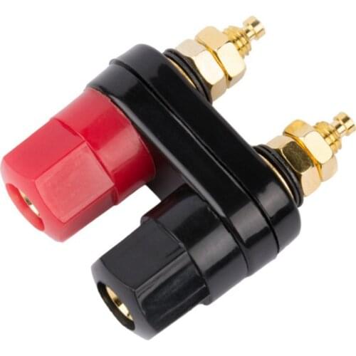 Top Selling Quality Banana plugs Couple Terminals Red Black Connector Amplifier Terminal Binding Post Banana Speaker Plug Jack