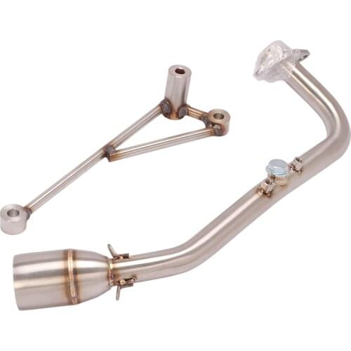 Slip On Motorcycle Exhaust Middle Connect Pipe Mid Link Tube Stainless Steel Exaust System For LF-KPV150 All Years