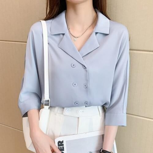 WWENN Stand-up Collar Blouses