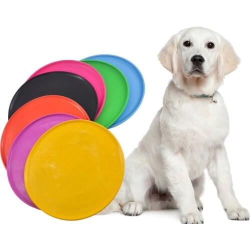 1pcs Funny Silicone Flying Saucer Dog Cat Toy Dog Game Flying Discs Resistant Chew Puppy Training Interactive Pet Supplies