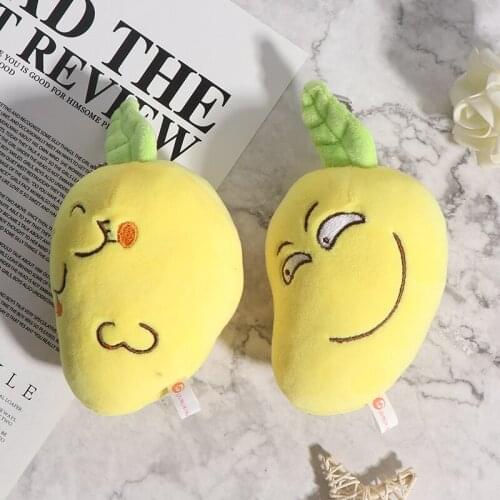 1 Pc New 12cm Cute Mango Plush Stuffed Toys Korea Fruit Pillow Funny Expression Mango Stuffed Doll Christmas Gift For Kid Child