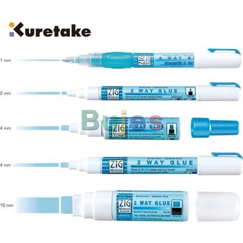 1pc kuretake ZIG environmental protection coloured glue DIY tools glue pens Office Supplies Dual purpose color changing glue pen