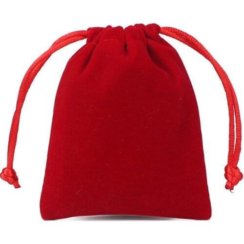 10pcs/1lot Velvet Bags Drawstring bags & Pouches Dust-proof Phone Jewelry Candy Necklace Earring Delicate Package 8x10cm 10x12cm