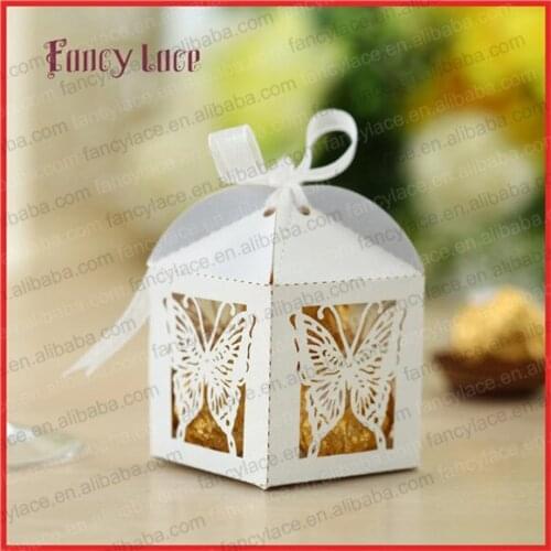 50pcs Laser Cut Butterfly Wedding Candy Paper Boxes Chocolate Packing Box Gift Bags Event Decoration Party Supplies