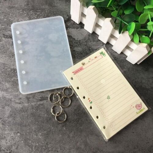 A7mold circle A7book Set DIY Resin Book Mold Crystal Epoxy Transparent Book Silicone Mold