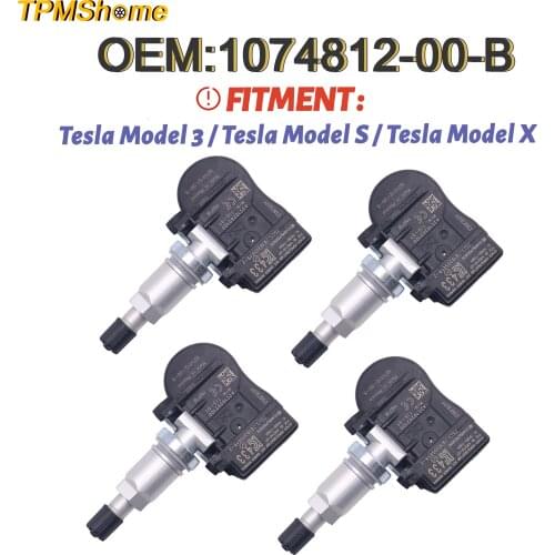 Car TPMS Sensor 1074812-00-B Tire Pressure Monitoring System for Tesla Model 3 Model S Model X 433MHz TyreAirMonitor 107481200B