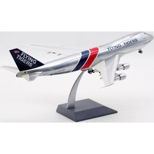 B747-200 Diecast 1:200 Scale American Airline Flying Tigers Airplane Model Toy With Base Landing Gear Alloy Aircraft Plane