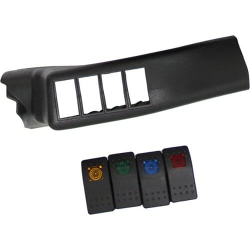 Control Box jeepp A Pillar Switch pod 6 Relay System 4 Rocker Swtich Wiring Harness Kit for jeepp Wrangle JK JKU 2007-2018