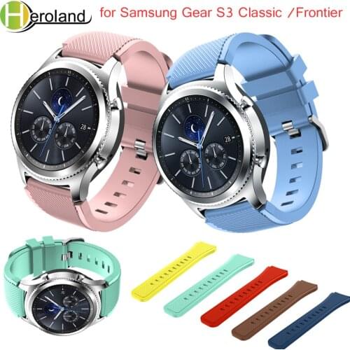 Bracelet sport Silicone Watch band Strap for Samsung Gear S3 Classic Frontier 22mm 46mm WatchBands wrist Replacement accessories