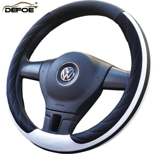 New style car steering wheel cover Fashion anti slip car steering wheel cover Micro Fiber Leather material four seasons use 38cm