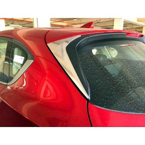 For Mazda CX-5 2017- 2020 Chrome Trunk Rear Window Side Triangle Cover Trim 2pcs