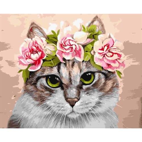 PaintingBy Number Frame Animal Modern Wall Art Decors Door NumbersKits Tekening Canvas Diy Olie FotoNummers HomeGift 40X50cm