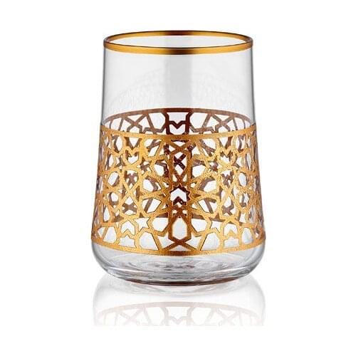 Collection Aheste Coffee Cup 6 Pieces Star Gold Premıum