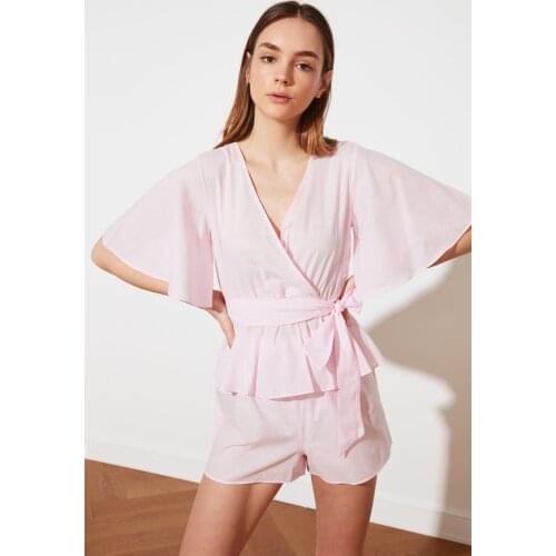 Trendyol Gusset Woven Pajamas set THMSS21PT0158