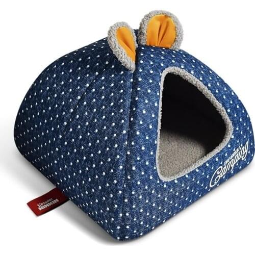 Cat Litter Keep Warm In Spring, Autumn and Winter, Cat Yurt Cute Little Ears Cat House Teddy Pomeranian Dog House Multi-purpose