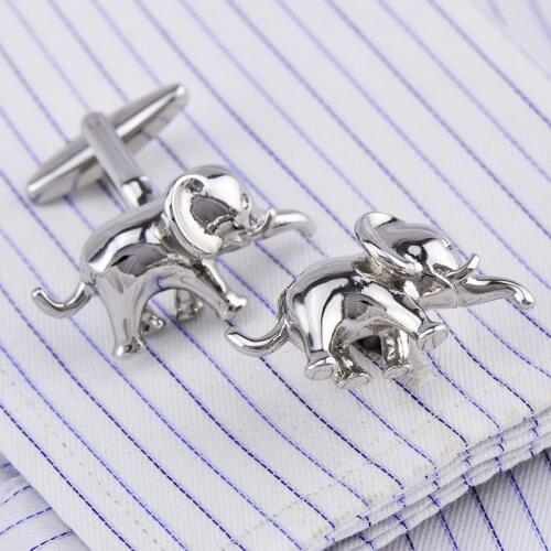 Metal Cufflinks French Shirts Mens Suit Business Banquet Wedding Party Gifts Classic Trendy Personality Elephant Cuff Links