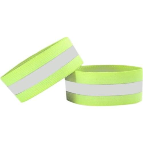 Newest Arrival2pcs/set Adjustable Leg Wrist Ankle Shoulder Warning Belt Reflective Safe Band Strap Night Running Cycling Safety