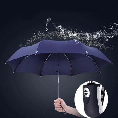 JESSE KAMM New Hot Sale Dropping Shopping Big Best Fully Automatic Reflective Travel Safe Windproof For Women Men Rain Umbrellas