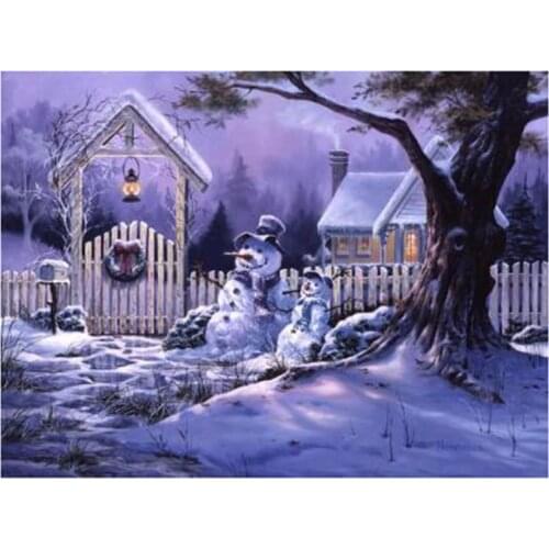 New Arrivals DIY Full Round/Square Diamond Painting Snow Scenery 3D Embroidery Cross Stitch Rhinestone Mosaic Home Decor Art Y93