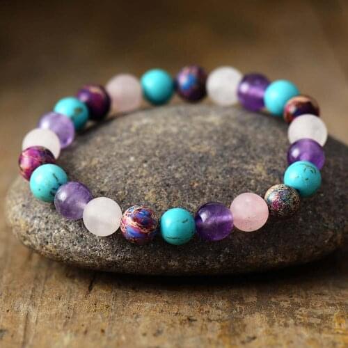New Fancy Women 8MM Beads Stretch Bracelets Luxury Vibrant Natural Stone Elastic Strand Bangles Jewelry Bijoux Wholesale