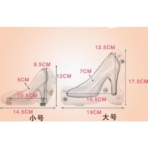 High Heel Shoe Polycarbonate Chocolate Mold Candy Mould Bundle 3D Chocolate Molding