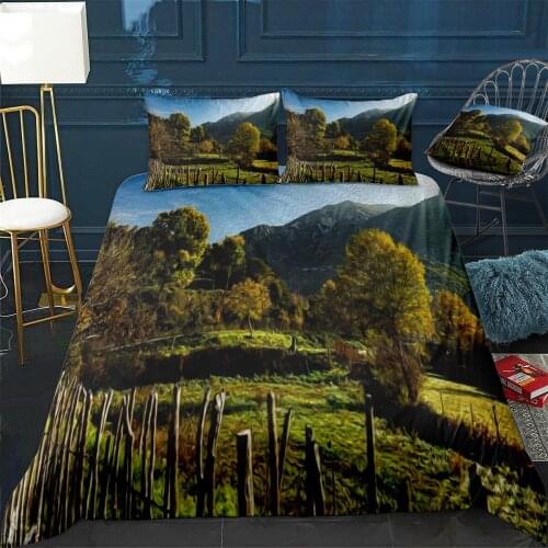 Autumn Quilt Cover Pillowcase 3Piece Comforter Bedding Set With Pillow Case Single Double Duvet Cover Home Decora