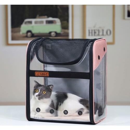 Kimpets Cat Bag Portable Pet Backpack Go Out Shoulder School Bag Cat Space Capsule Small Dog Travel Large Capacity Bag