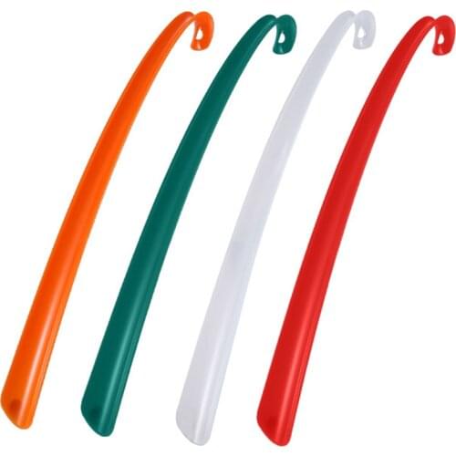 Professional Shoe Horns Plastic High Heel Shoe Horn Spoon Shape Shoe Lifter Flexible Shoe Lifter Shoes Accessorie Random Color