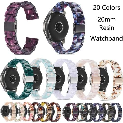 20mm Watch Strap For Samsung Galaxy Watch 42mm Active 2 Resin Band For Gear S2 Classic Sport Huami Amazfit Wristband Watchband