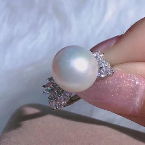 Wedding Gift 925 Sterling Silver Adjustable Free Size Ring Settings Findings Mountings Parts for Pearl Corals Jade Crystal Agate