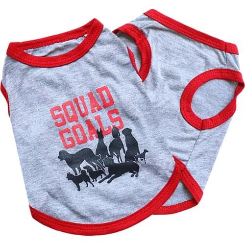 Pet Supplies Summer New Fashion Comfortable Soft Print Letter Puppy Vest T-shirt Shirt Short Sleeve Puppy Dog Clothes