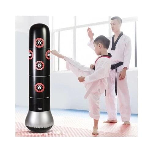 Thicken fitness adult children pvc inflatable vertical boxing column tumbler inflatable punching bag sandbag venting toy