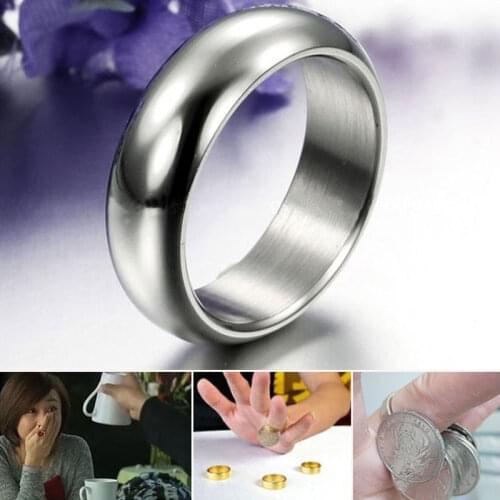Magic Ring For Women and Man Fantasy Magnetic Ring Magnet Props Magic Magnet Coin Finger Personality Finger Jewelry Accessories