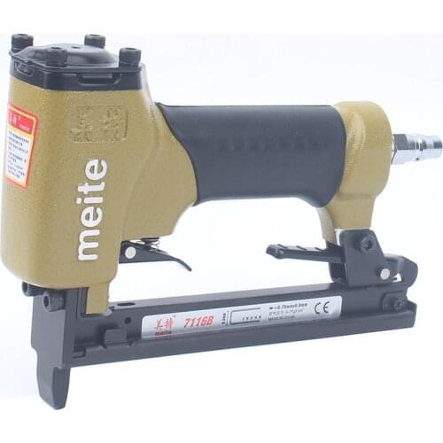 Meite 7116B High Quality Pneumatic Stapler 22GA Staples Nail Gun Sofa Maiking Nailer