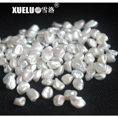 XUELUO Brand 10 pcs pearls/ pack 9-10mm Small Mini Keshi Natural Freshwater Cultured Loose Pearl Beads for diy