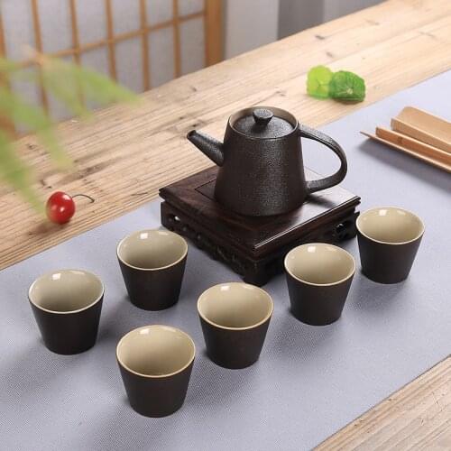 Japanese tea set Exquisite ceramic teaset,1 kettles 6 teacup porcelain teapot set drinkware,Chinese Tea Ceremony Gift