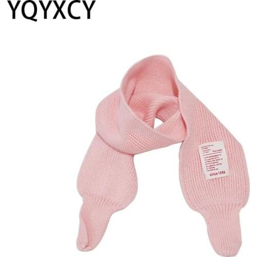 YQYXCY Scarf Children Autumn Winter Knitting Scarves For Girls Boys Kids Baby Cute Candy Color Fashion Winter Scarf Warm Casual