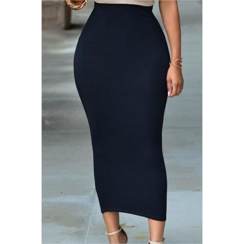 Women High Waist Tight Maxi Skirts Sexy Bodycon Long Skirt Black Club Party Wear Elegant Pencil Skirt Casual Skirts