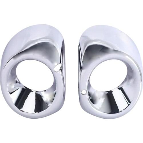2Pcs for Mitsubishi Outlander 2013 2014 Chrome Front Fog Light Foglight Lamp Cover Trim