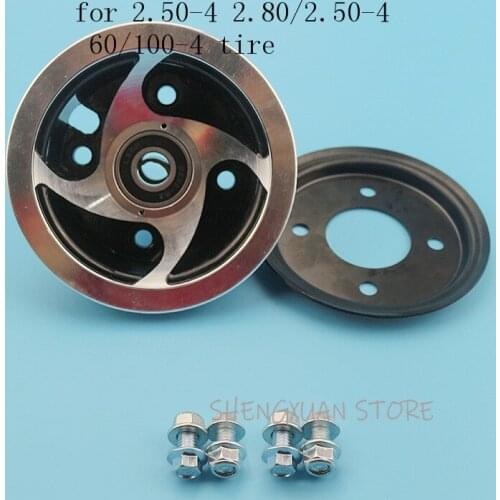 3.00-4 3.50-4 4.10-4 4.10/3.50-4 9x3.50-4 tyre tire use 4 inch alloy wheel rim Keyway hub for Gas scooter bike motorcycle