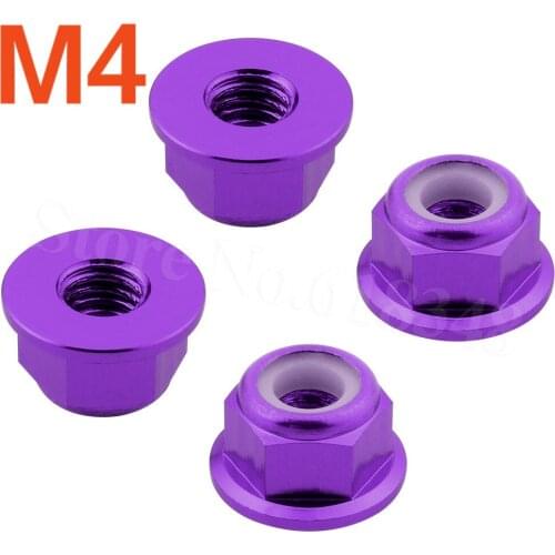 4pcs Aluminum Nylon Nut M4 Wheel Adapter Mount 959-65 For WLtoys L959 L969 L979 L202 L212 L222 K959 RC Car